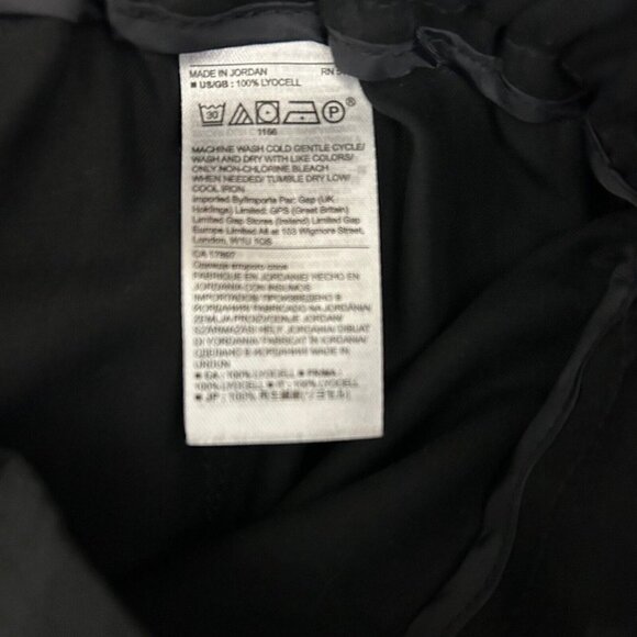 Banana Republic High-Rise Wide-Leg Cropped Pant Black Lyocell Size S Pockets - Picture 6 of 7